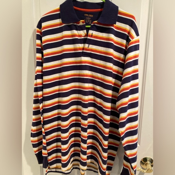 Finl365 Other - Finl365 Rugby Shirt Men’s Red White Blue Striped 90s Retro Preppy Size L